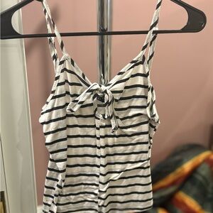 Poof! Black and White Striped Camisole